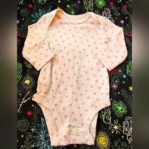 Long sleeve, onesie, pink, floral, 3M, Carter's